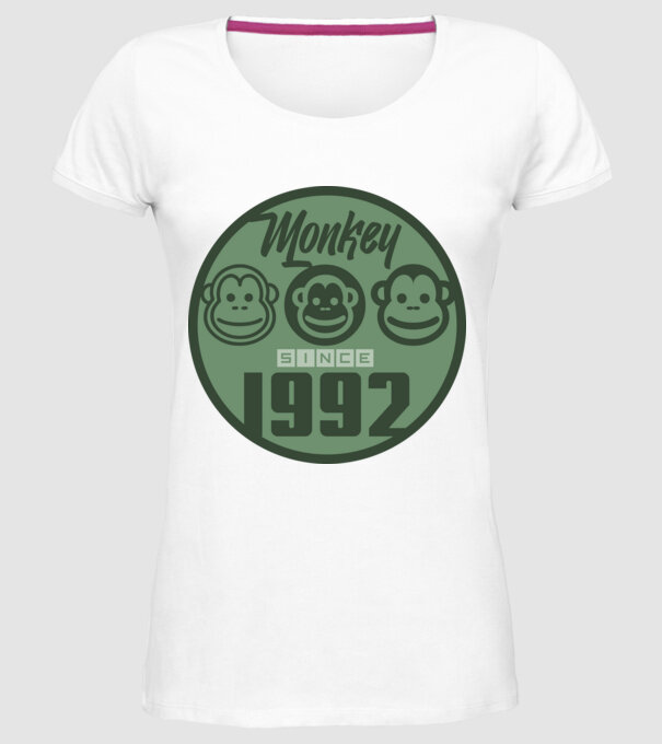 monkey 1992 minta fehér pólón