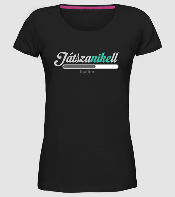 játszanikell loading minta fekete pólón