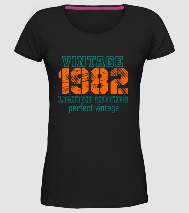 1982 limited edition minta fekete pólón
