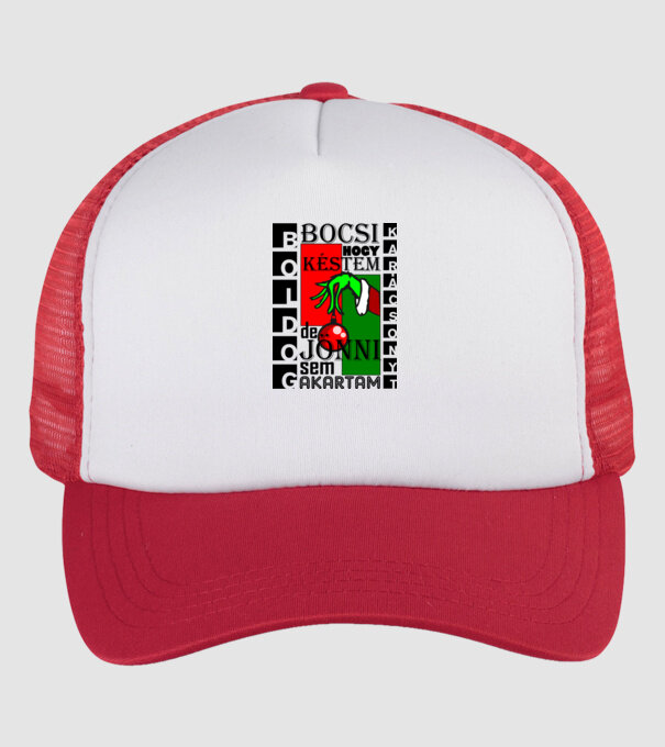 Bocsi minta fehér/piros pólón