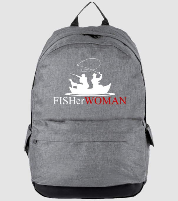 FISHerWOMANwhite minta szürke pólón