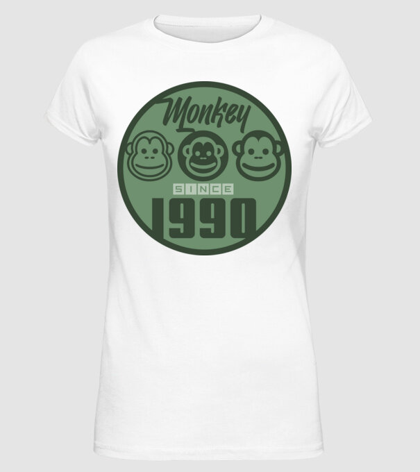 monkey 1990 minta fehér pólón