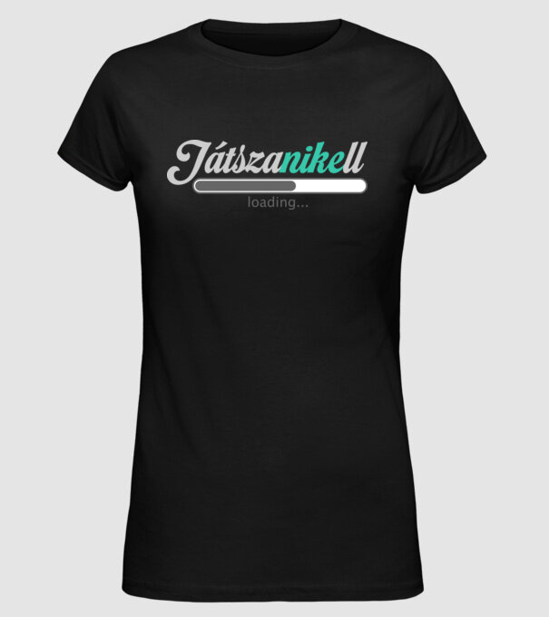 játszanikell loading minta fekete pólón