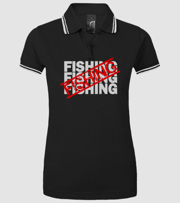 fishing minta fekete pólón