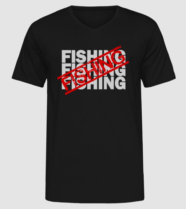 fishing minta fekete pólón