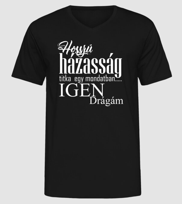 házasság minta fekete pólón