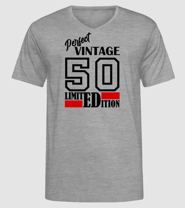 50 limited minta szürke pólón