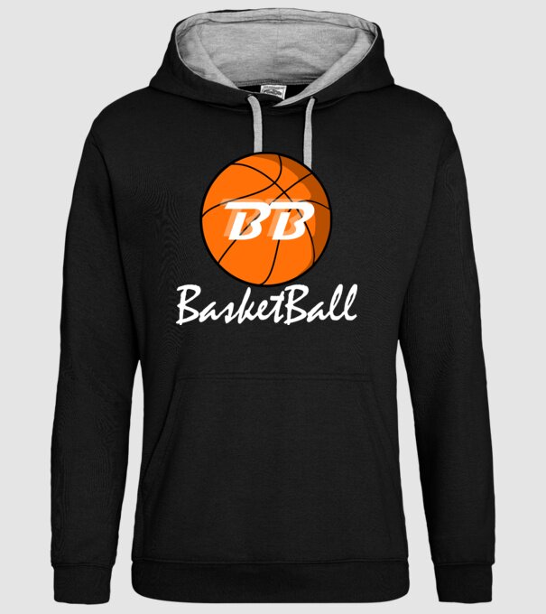 basketball fehér minta fekete pólón