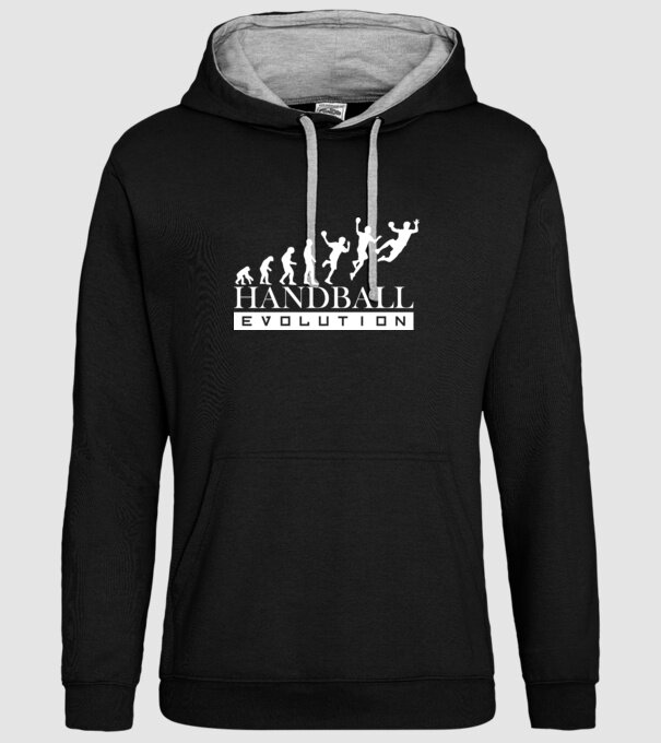 HANDBALL EVOLUTION fehér minta fekete pólón
