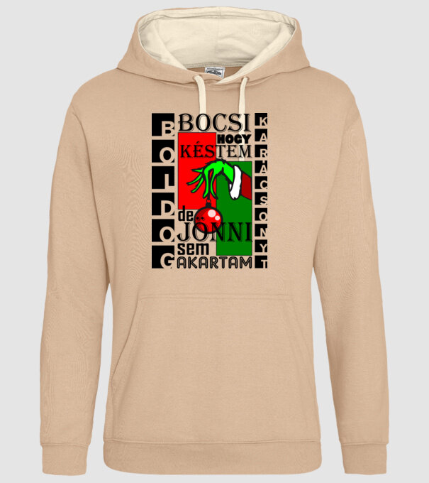 Bocsi minta homokszín pólón