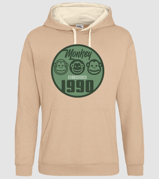 monkey 1990 minta homokszín pólón
