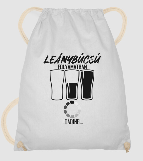loading leánybúcsú minta fehér pólón