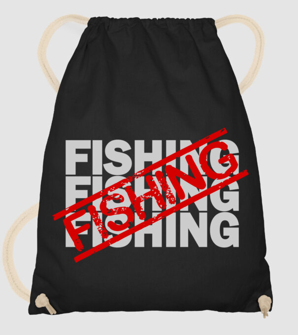 fishing minta fekete pólón