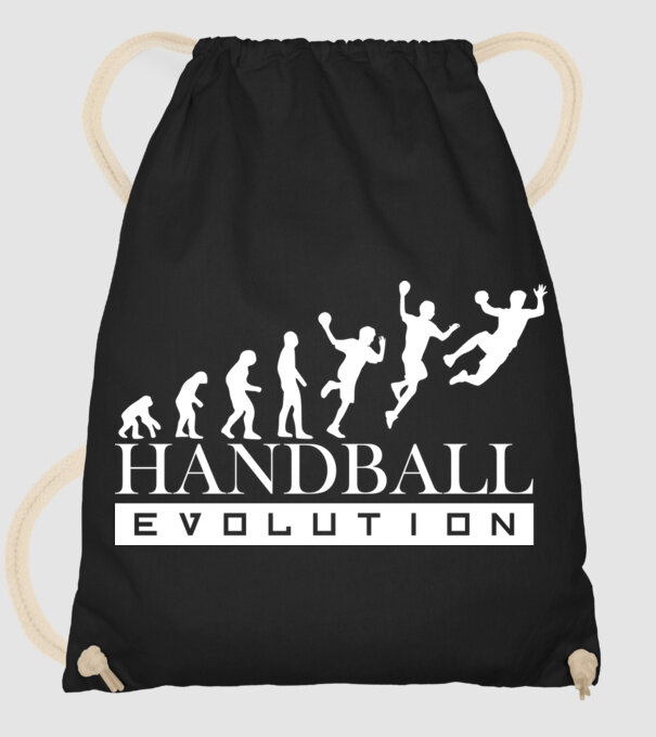 HANDBALL EVOLUTION fehér minta fekete pólón