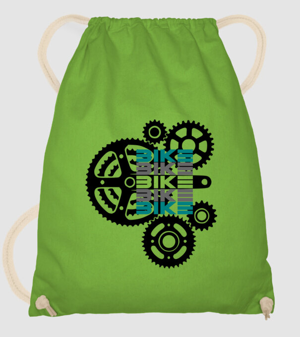 bicikli bike minta almazöld pólón