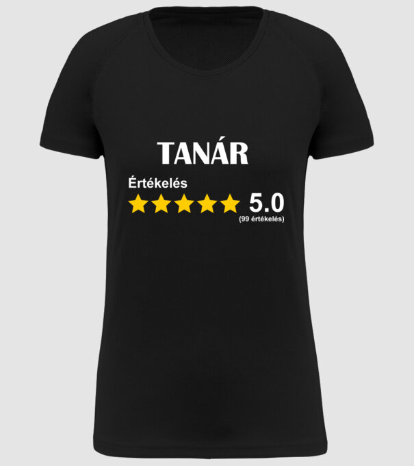 értékelés tanár minta fekete pólón