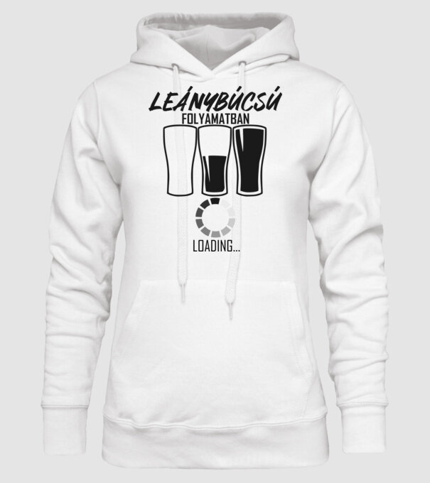 loading leánybúcsú minta fehér pólón