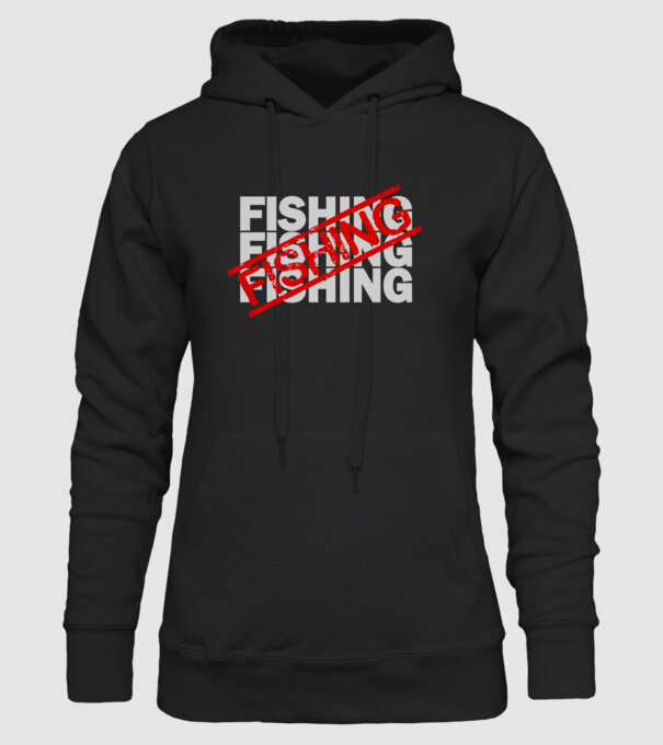 fishing minta fekete pólón