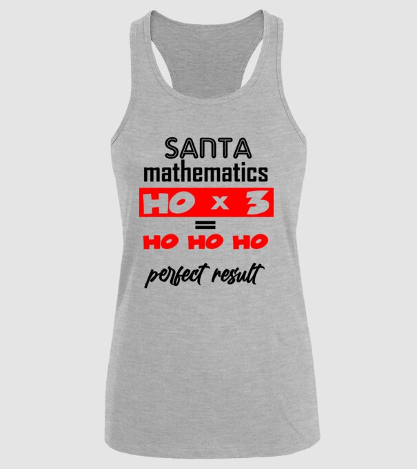 santa mathetmatics minta szürke pólón