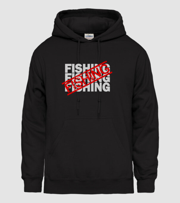 fishing minta fekete pólón