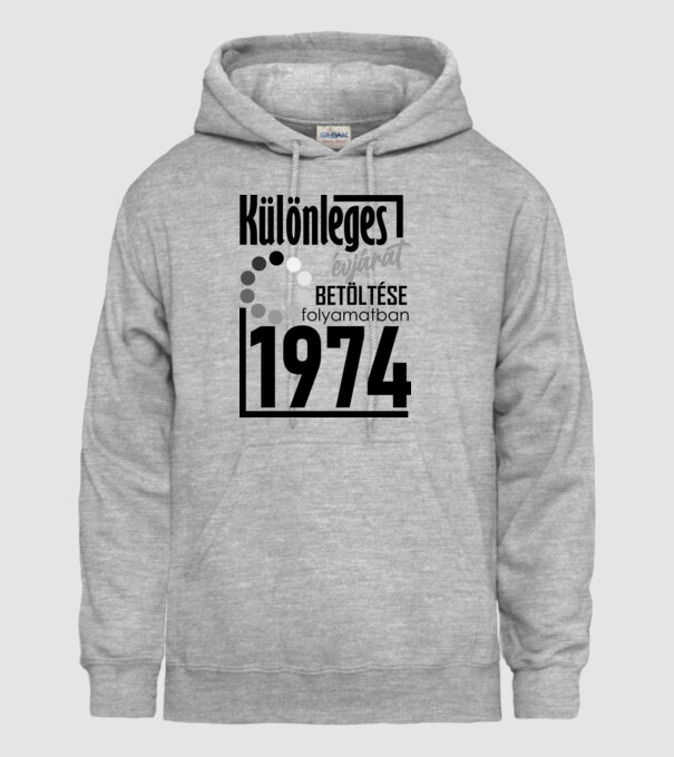 1974 betöltés minta szürke pólón