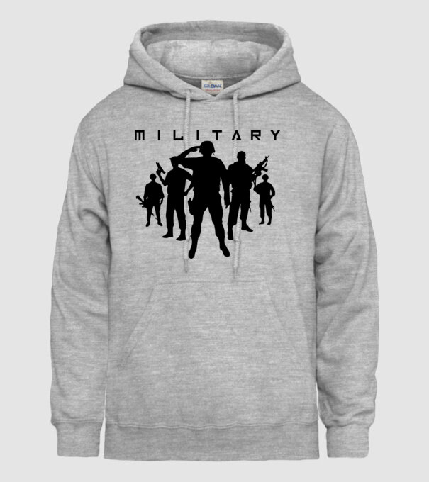 military black minta szürke pólón
