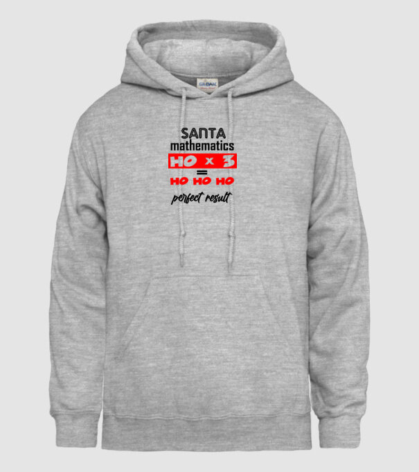 santa mathetmatics minta szürke pólón