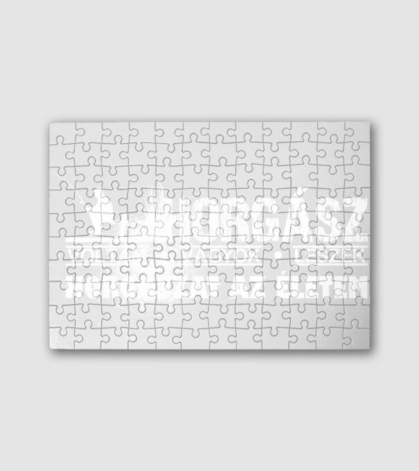 horgász vagyok voltam fehér minta fehér pólón