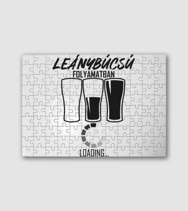 loading leánybúcsú minta fehér pólón