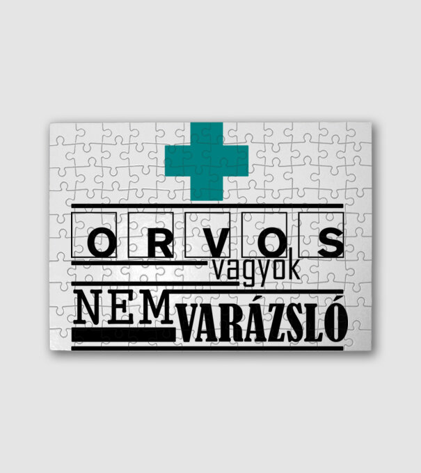 nem varázsló orvos minta fehér pólón