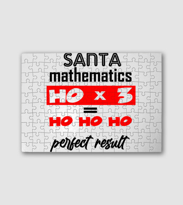 santa mathetmatics minta fehér pólón