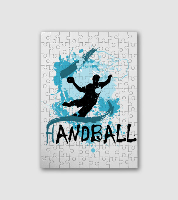 Handball férfi minta fehér pólón