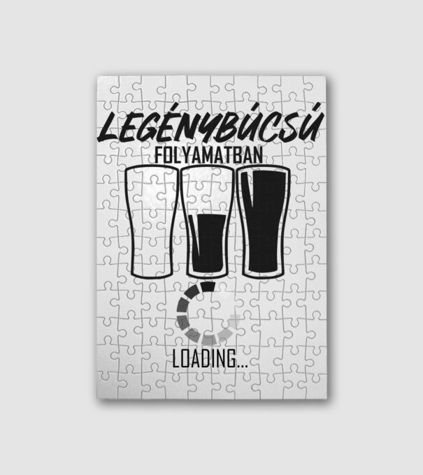 loading legénybúcsú minta fehér pólón