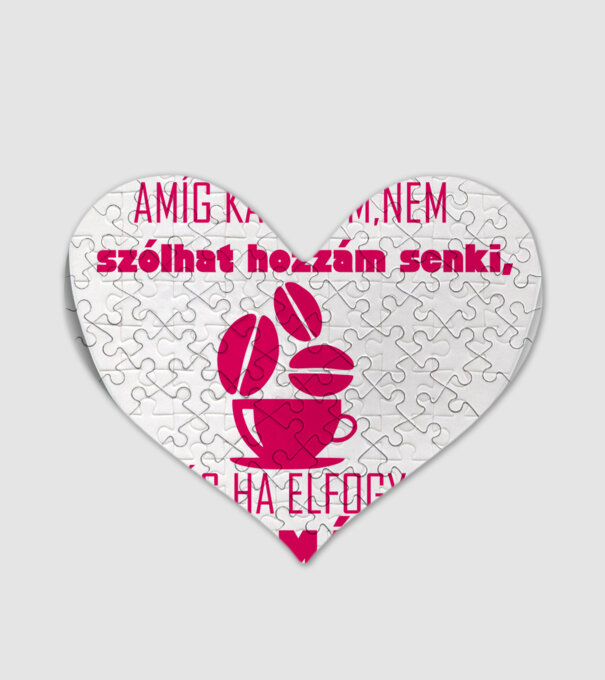 KÁVÉZOM PINK minta fehér pólón