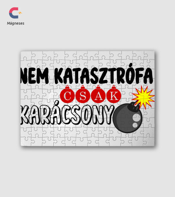 nem katasztrófa minta fehér pólón