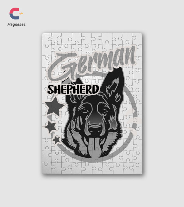german shepherd minta fehér pólón
