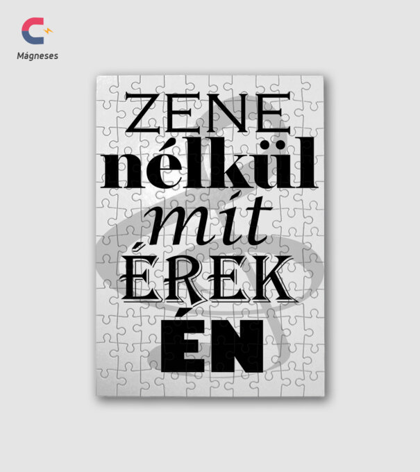 zene minta fehér pólón
