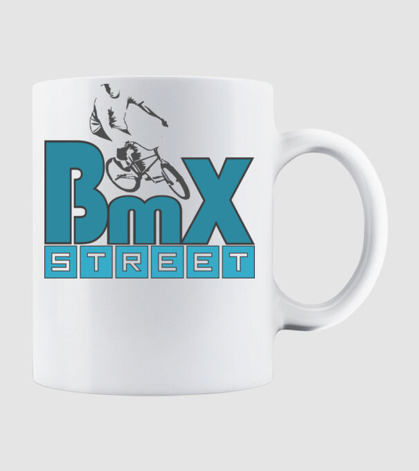 BMX street minta fehér pólón