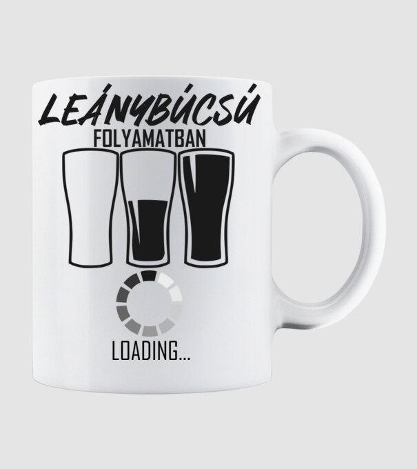 loading leánybúcsú minta fehér pólón