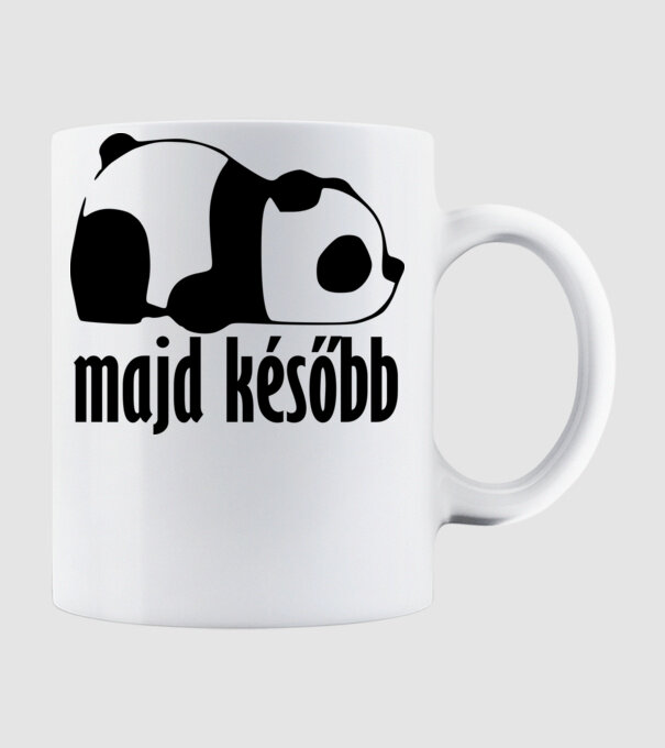 panda minta fehér pólón