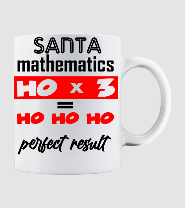 santa mathetmatics minta fehér pólón