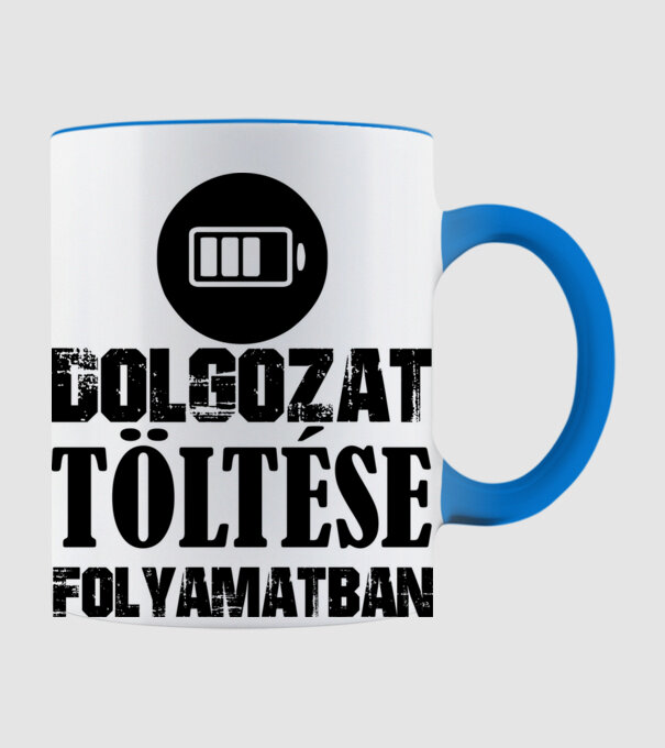 DOLGOZAT minta világoskék pólón