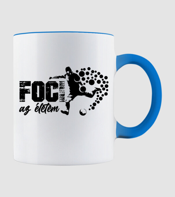 foci az életem minta világoskék pólón