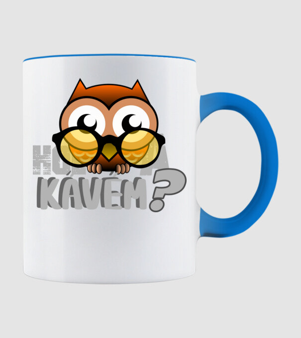 hol a kávém owl 1 minta világoskék pólón