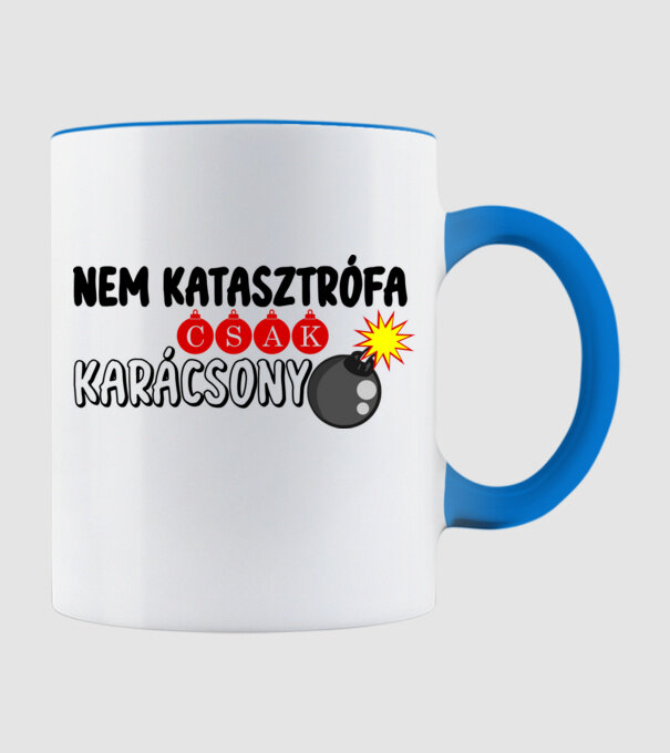nem katasztrófa minta világoskék pólón