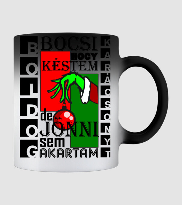 Bocsi minta fekete pólón
