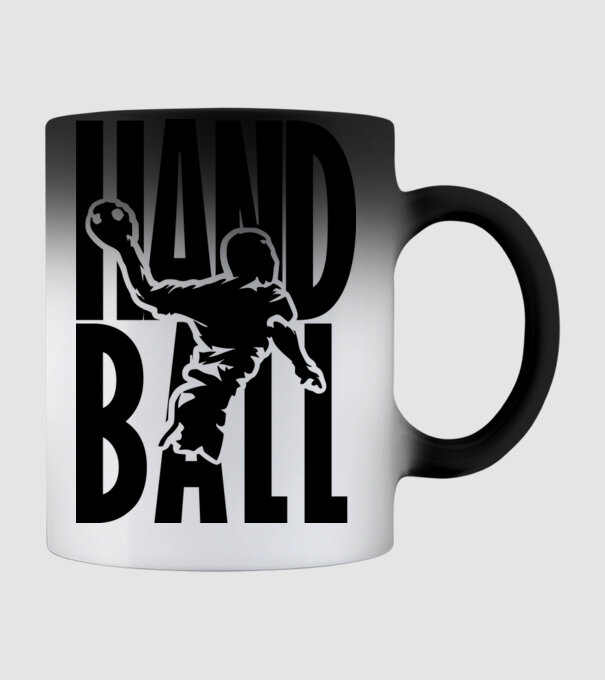 hanball stencil minta fekete pólón