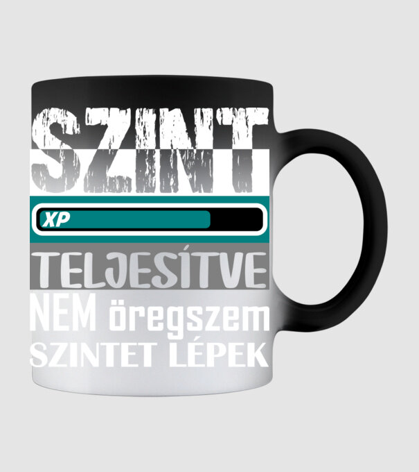 nem öregszem fehér minta fekete pólón