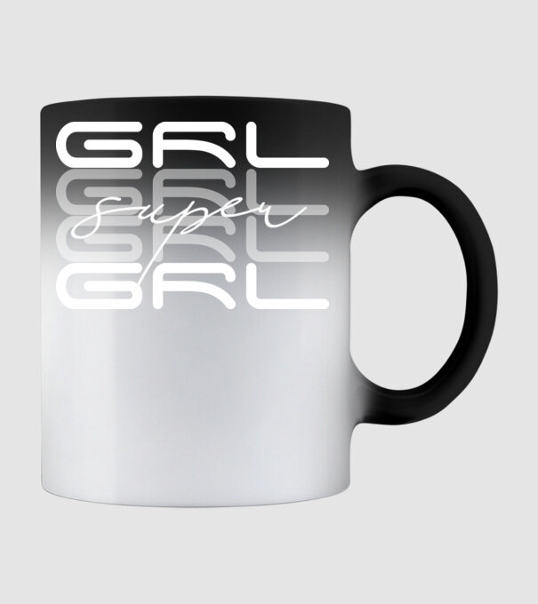 super grl white minta fekete pólón