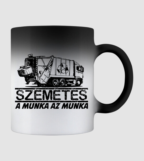 szemetes minta fekete pólón
